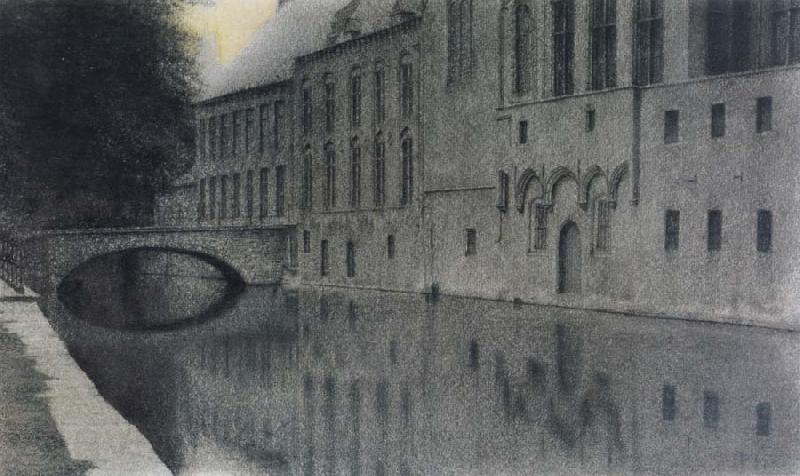 Fernand Khnopff memory of Flanders A canal